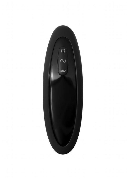 Anal Fantasy Elite Silicone Rechargeable P Motion Massager Waterproof - Black