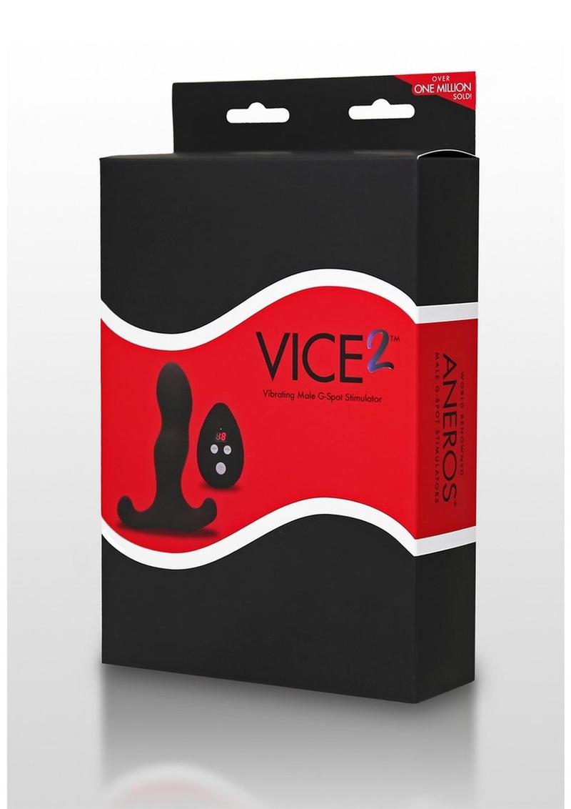 Aneros Vice 2 Vibrating Male G-Spot Stimulator Prostate Stimulator Remote Control Silicone - Black