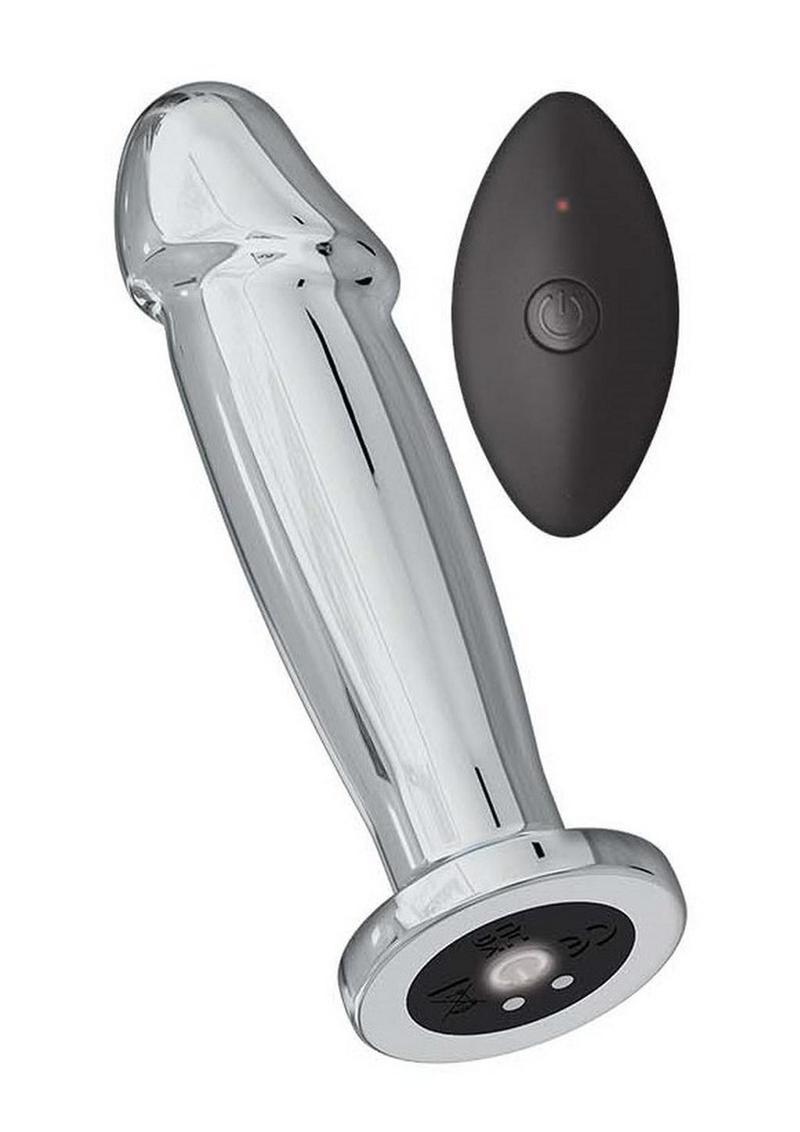 Ass-Sation Remote Control Vibrating Metal Anal Ecstasy - Metal/Silver