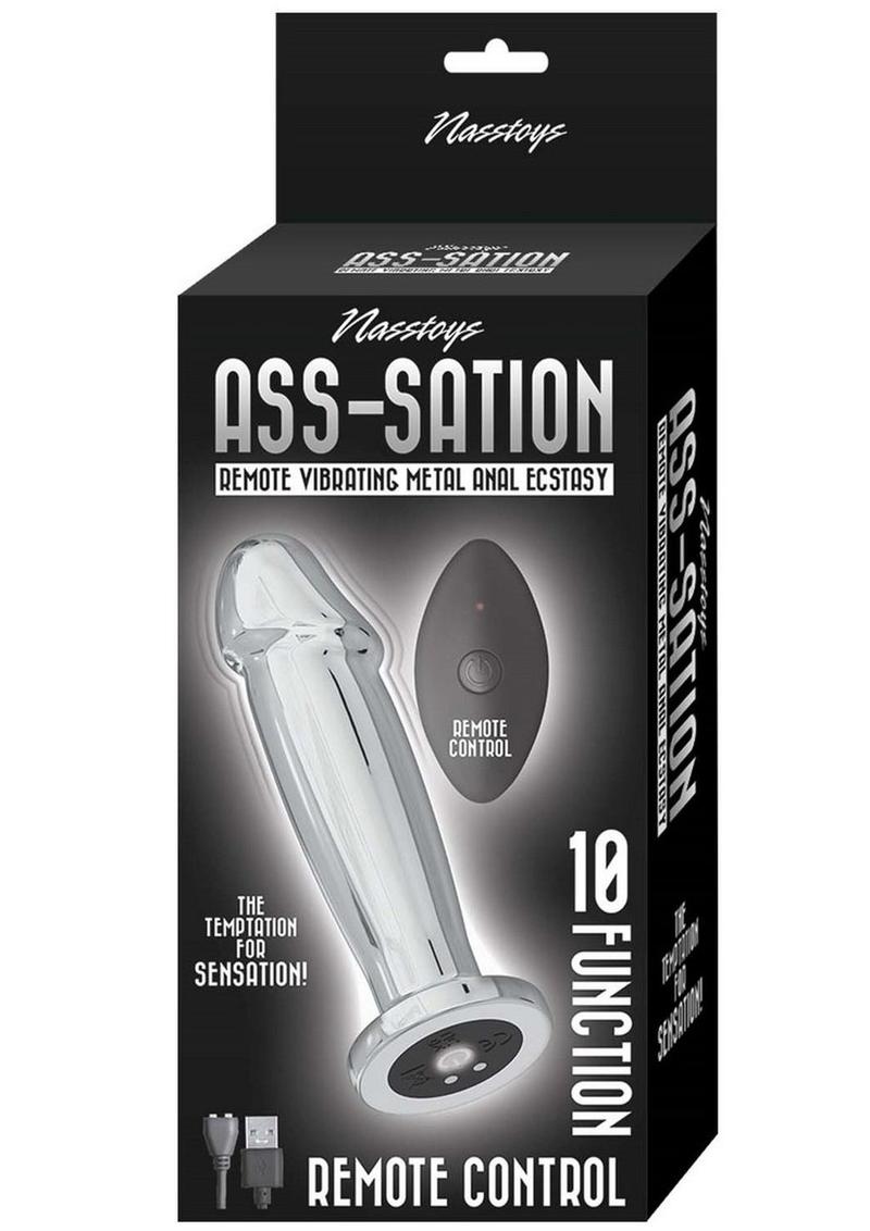 Ass-Sation Remote Control Vibrating Metal Anal Ecstasy - Metal/Silver