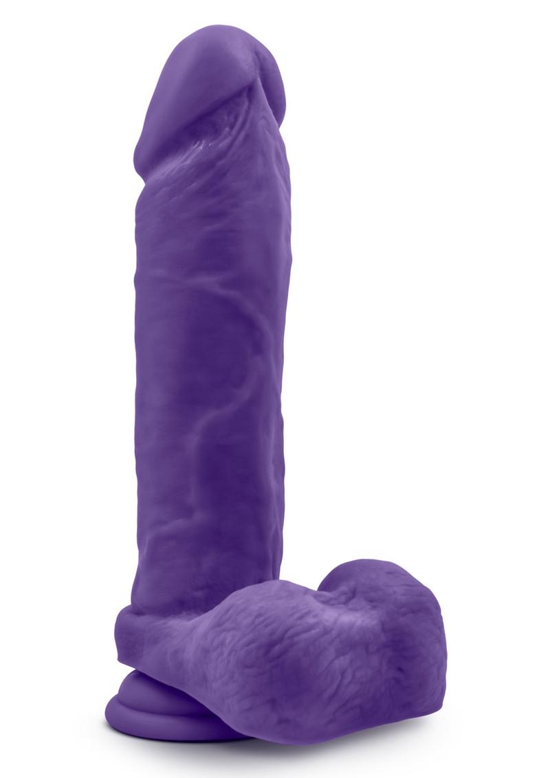 Au Naturel Bold Massive Dildo with Suction Cup - Purple - 9in