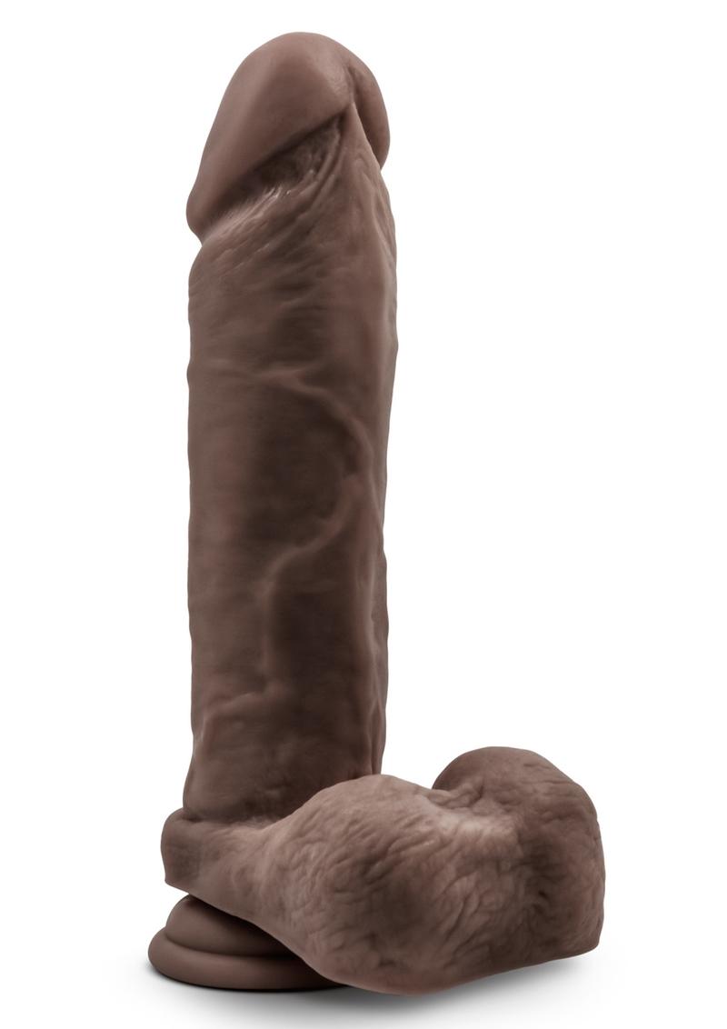 Au Naturel Dildo with Suction Cup - Chocolate - 9.5in