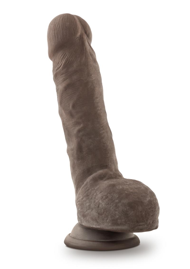 Au Naturel Sensa Feel Dildo with Suction Cup - Brown/Chocolate - 9in