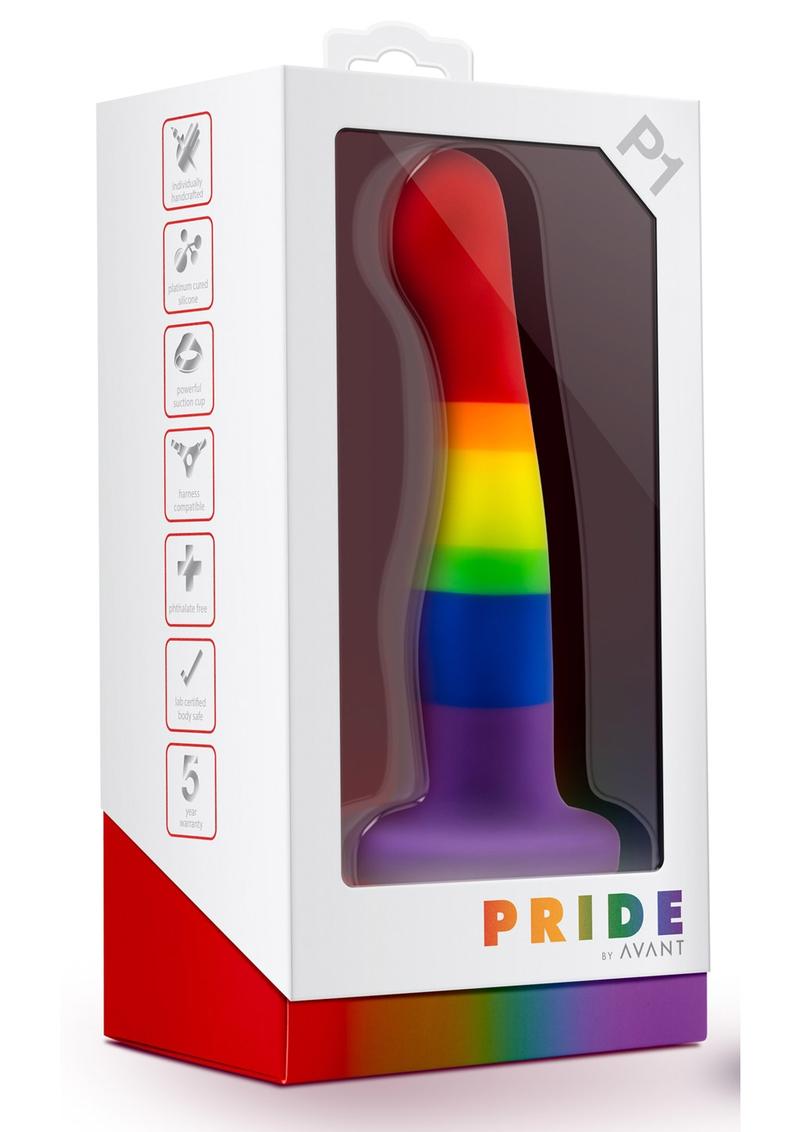 Avant Pride P1 Freedom Silicone Dildo - Multicolor - 6in
