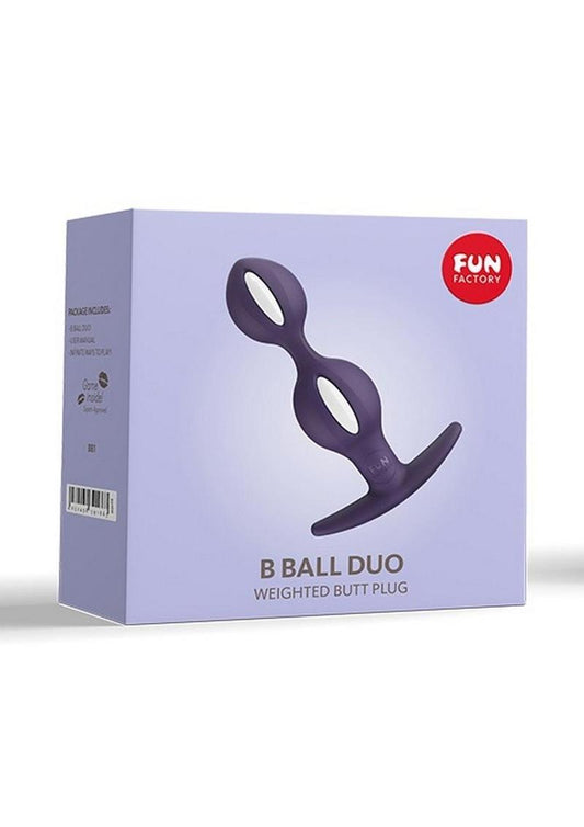 B Balls Silicone Anal Stimulator - Dark - Purple/Violet/White