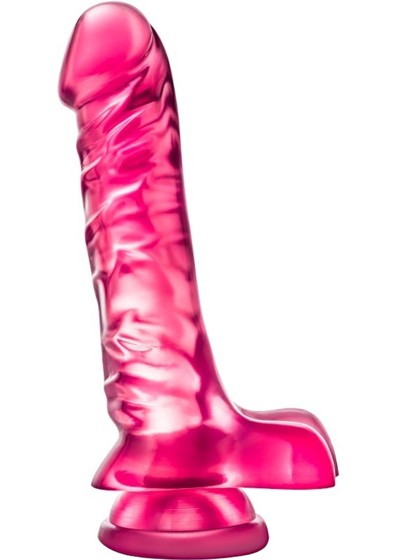 B Yours Basic 8 Dildo with Balls - Pink - 9in
