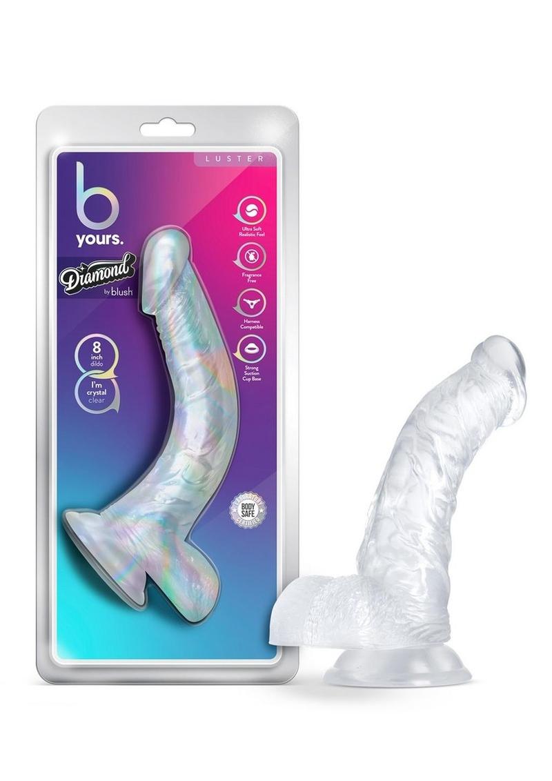 B Yours Diamond Luster Dildo - Clear - 8.5in