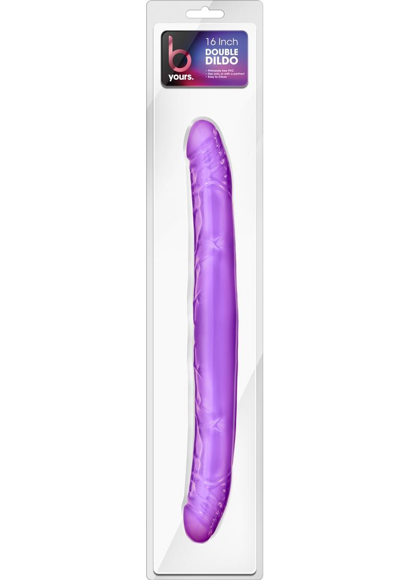 B Yours Double Dildo - Purple - 16in