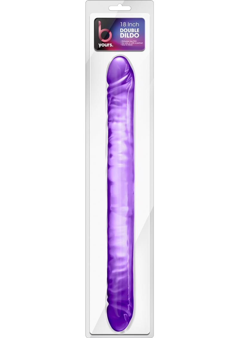 B Yours Double Dildo - Purple - 18in