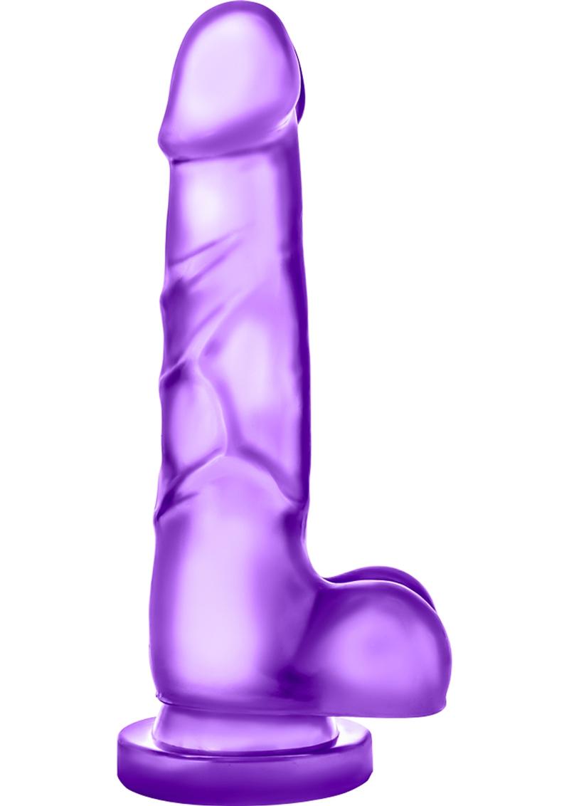 B Yours Sweet N' Hard 4 Dildo with Balls - Purple - 7.75in