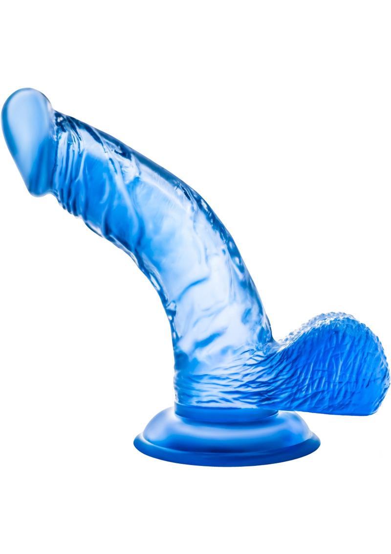 B Yours Sweet N' Hard 8 Dildo with Balls - Blue - 6.5in