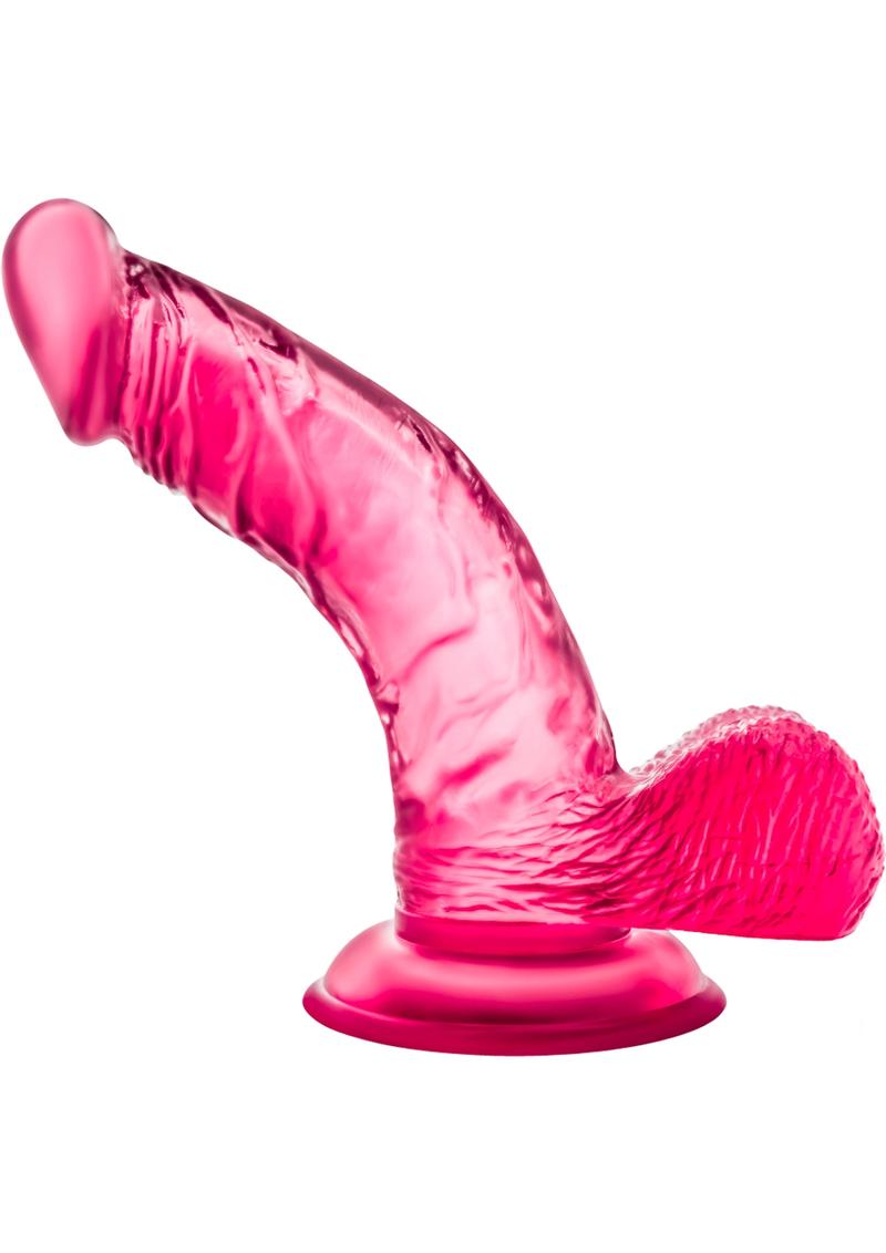 B Yours Sweet N' Hard 8 Dildo with Balls - Pink - 6.5in