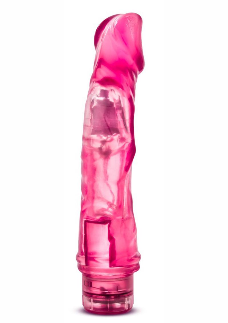 B Yours Vibe 6 Vibrating Dildo - Pink - 9in
