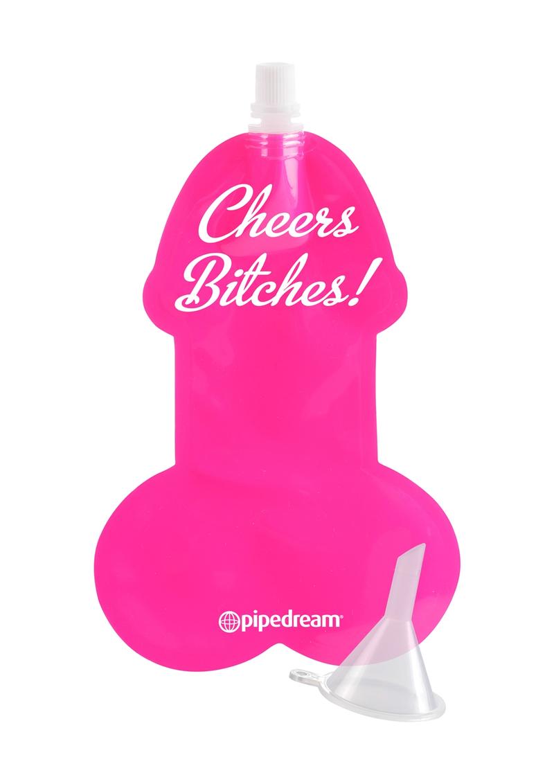 Bachelorette Party Favors Pecker Party Flask - Pink/White