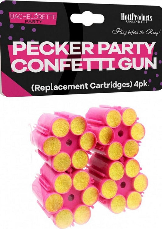 Bachelorette Party Pecker Party Confietti Gun Refills - 4 Each Per Pack