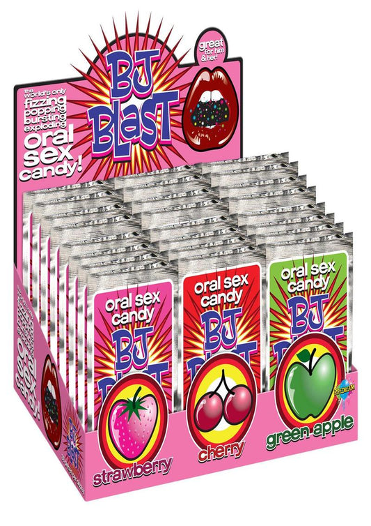 BJ Blast Oral Sex Candy Display (36 Per Display) - Assorted Flavors - Assorted Colors
