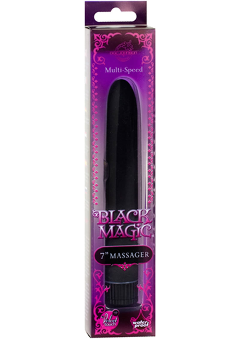 Black Magic Velvet Touch Vibrator Waterproof - Black - 7in