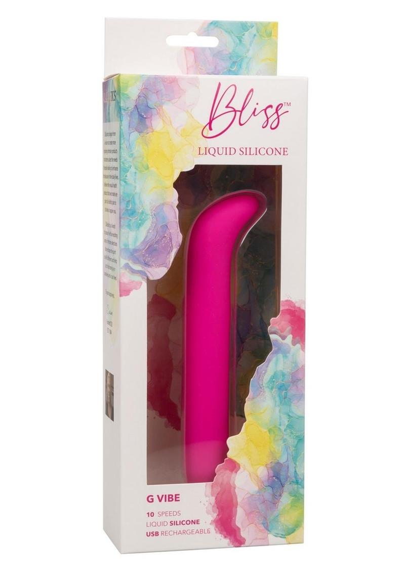 Bliss Liquid G-Vibe Silicone Rechargeable G-Spot Vibrator - Pink