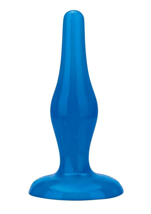 Blue Line Easy Insertion Anal Plug - Blue - 4.75in