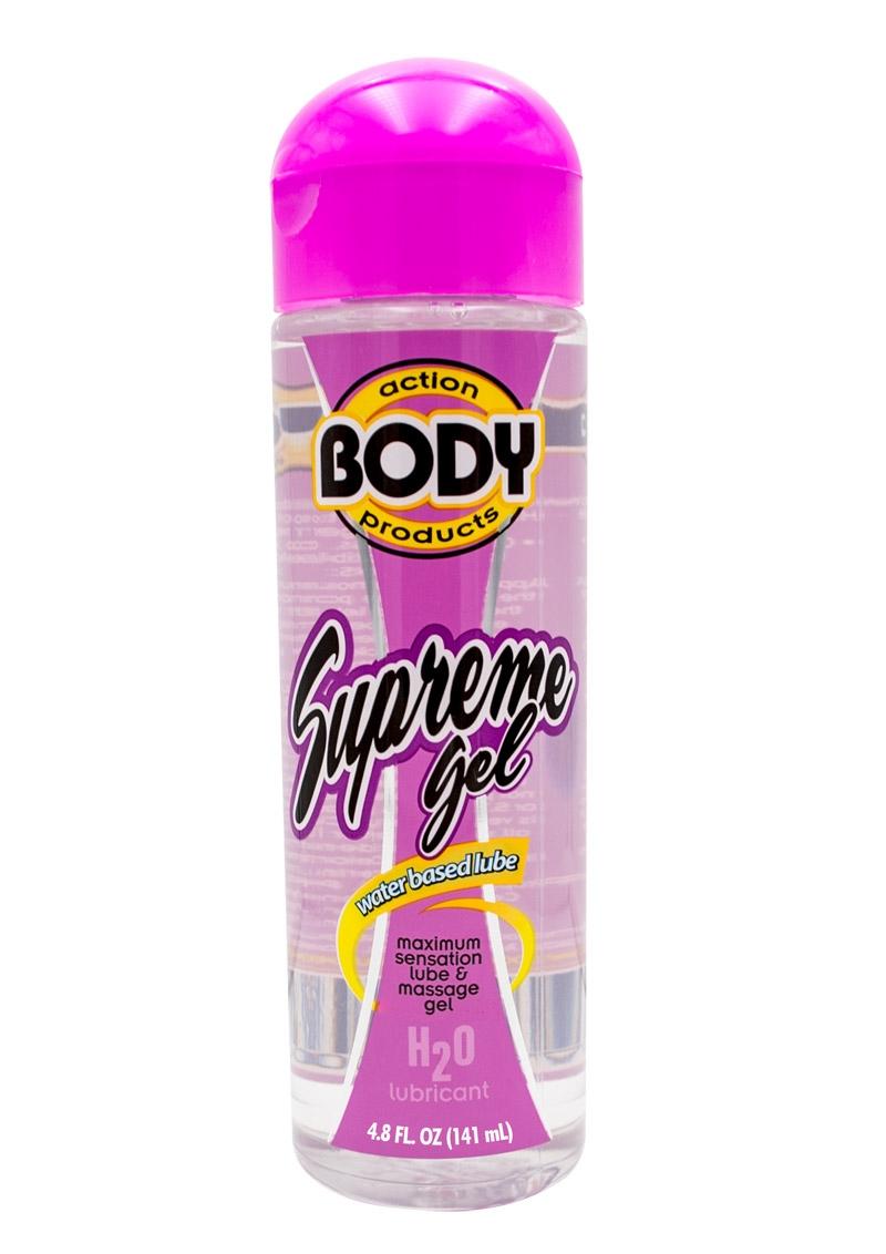 Body Action Supreme Gel Water Based Lubricant - 4.8 Oz