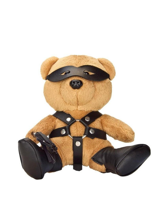 Bondage Bearz Freddie Flogger Stuffed Animal - Black/Brown