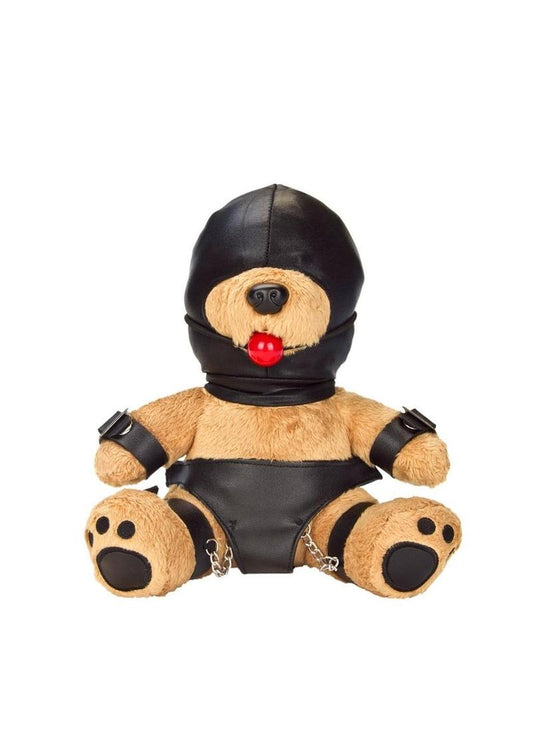 Bondage Bearz Gary Gag Ball Stuffed Animal - Black/Brown
