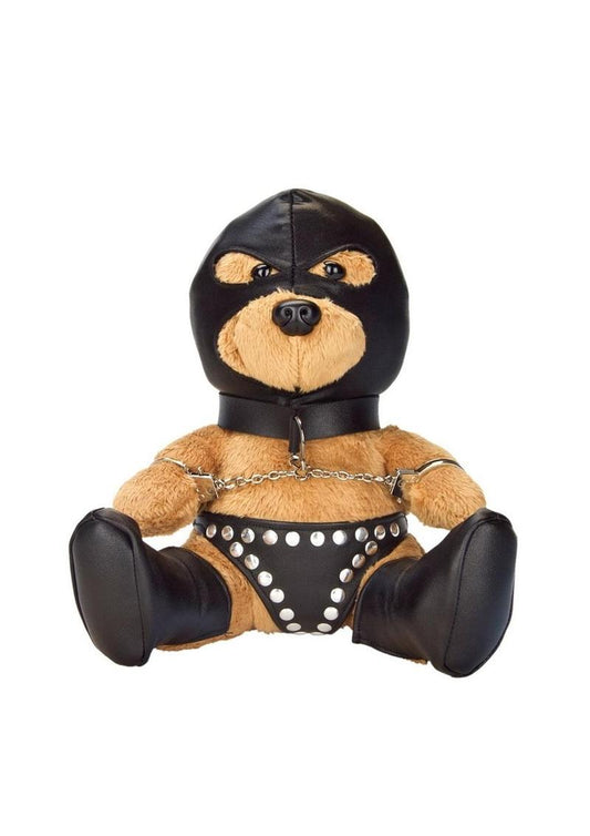 Bondage Bearz Sal The Slave Stuffed Animal - Black/Brown