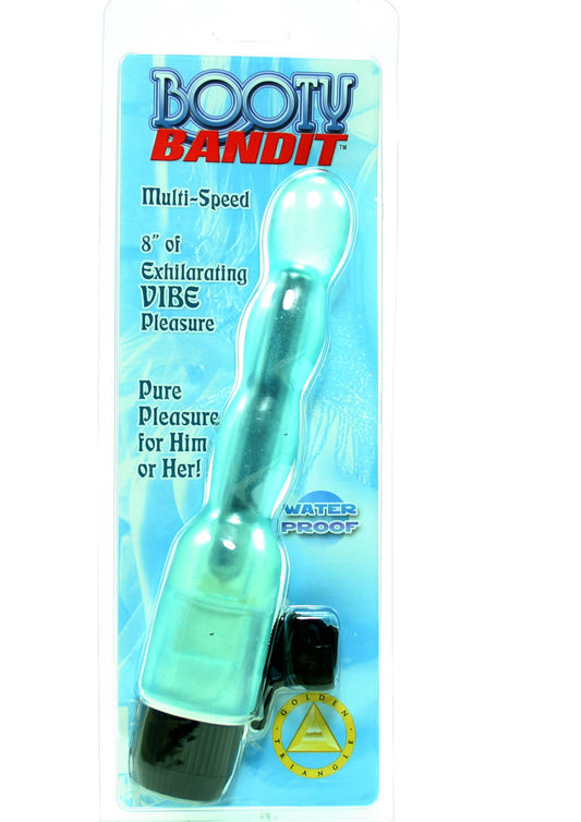 Booty Bandit Waterproof Vibrator - Blue - 8in