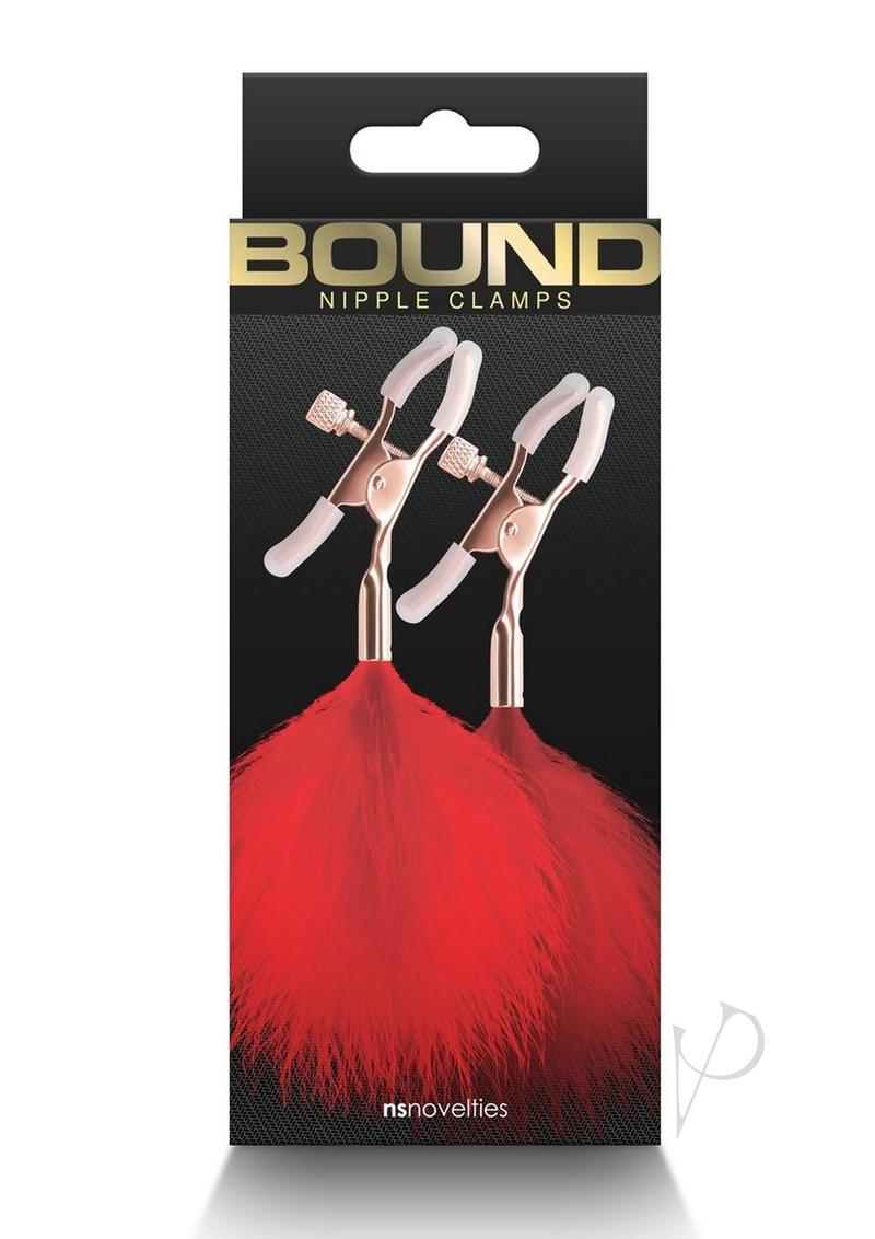 Bound Nipple Clamps F1 - Metal/Red/Rose Gold