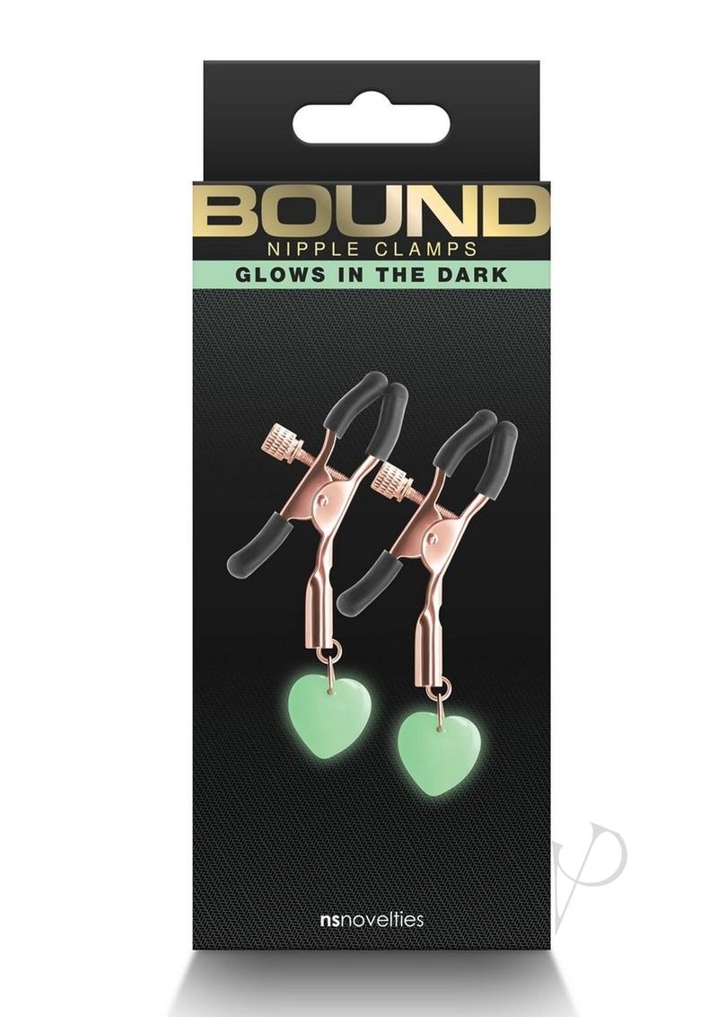 Bound Nipple Clamps G3 Iron - Glow In The Dark/Metal/Rose Gold