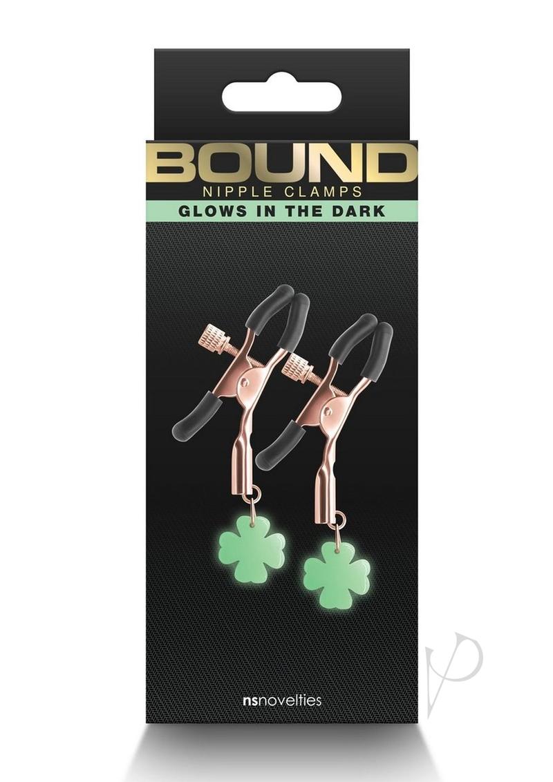 Bound Nipple Clamps G4 Iron - Glow In The Dark/Metal/Rose Gold