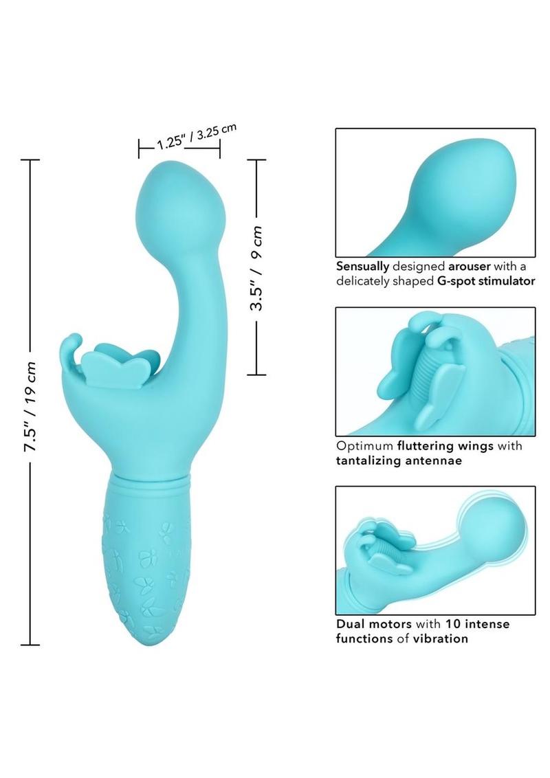 Butterfly Kiss Rechargeable Silicone Dual Vibrator