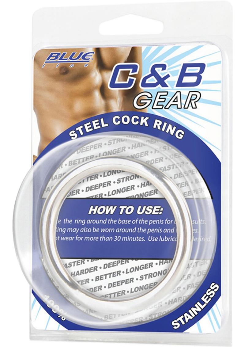 C and B Gear Steel Cock Ring - Metal - 2in Diameter