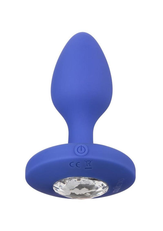 Cheeky Gems Rechargeable Silicone Vibrating Probe - Blue - Small