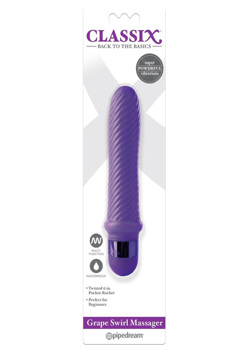 Classix Grape Swirl Massager - Purple