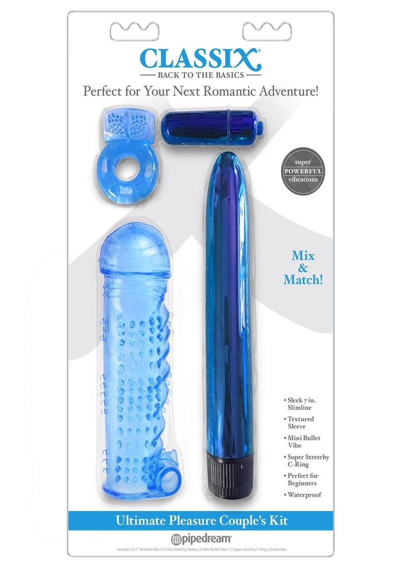 Classix Ultimate Pleasure Couple's - Blue - 4 Piece Kit