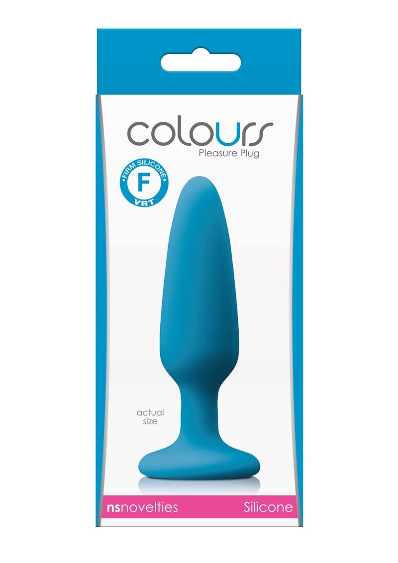 Colours Pleasure Plug Silicone Butt Plug - Blue - Small