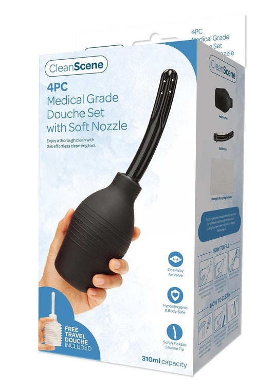 CS 310ml Medical Grade Douch W/ Nozzle - Black