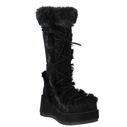 Platform Heel Furry Boots - PlaythingsMiami