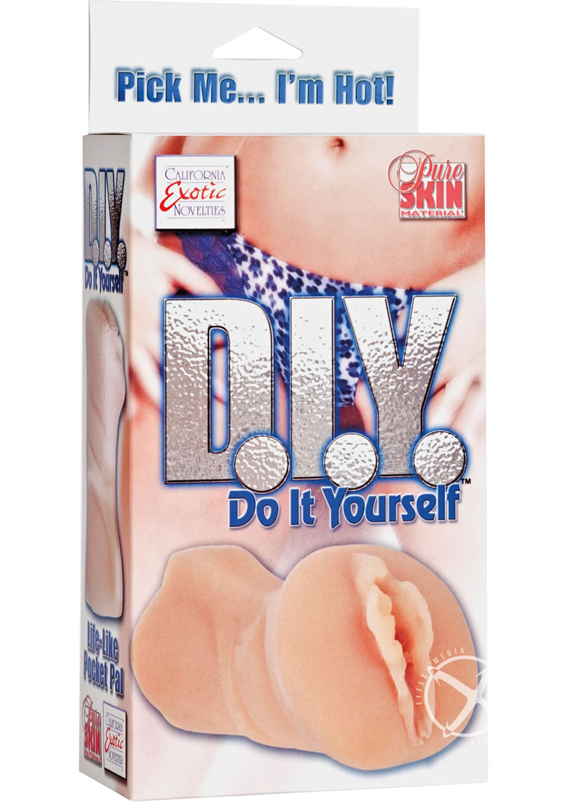 D.i.y. Do It Yourself Pocket Pal Stroker - Pussy - Vanilla/White