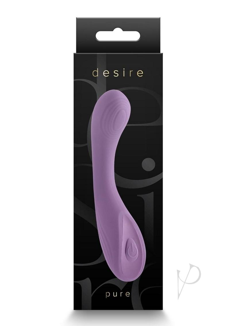 Desire Collection Pure Rechargeable Silicone Vibrator - Gray/Grey