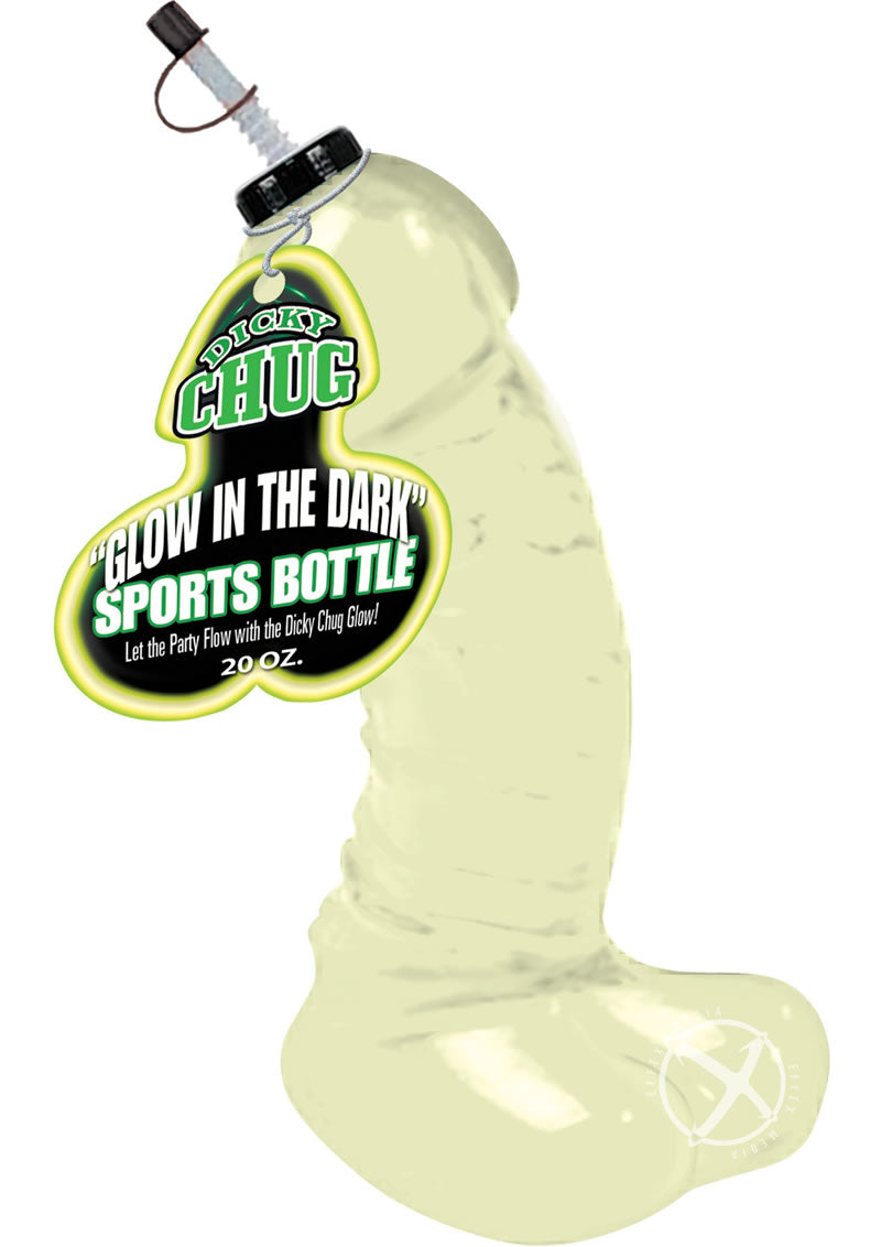 Dicky Chug Glow In The Dark Sports Bottle - Glow In The Dark - 20 Ounce