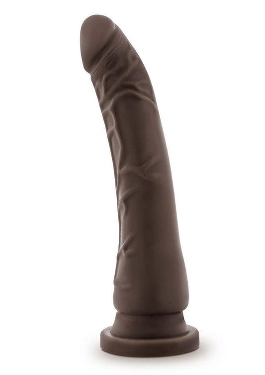 Dr. Skin Plus Posable Dildo with Suction Cup - Chocolate - 9in