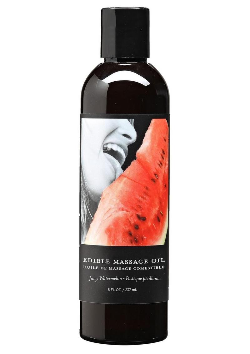 Earthly Body Hemp Seed Edible Massage Oil Juicy Watermelon - 8oz