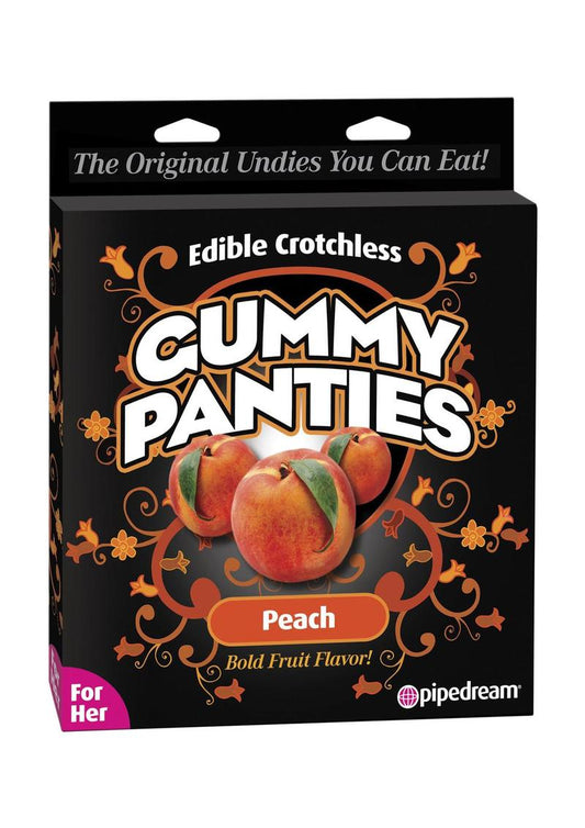 Edible Crotchless Gummy Panties - Peach - Orange