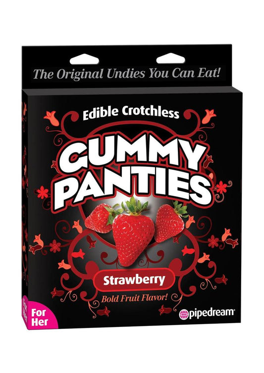 Edible Crotchless Gummy Panties - Strawberry - Pink