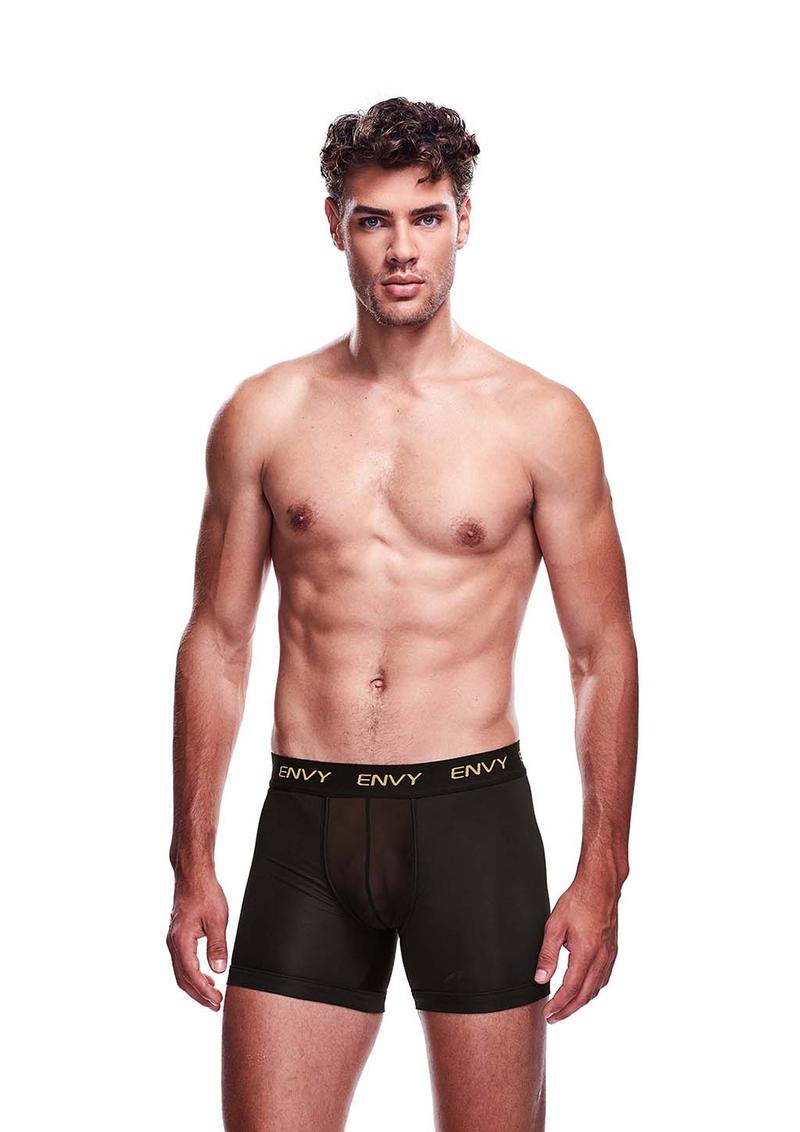 Envy Mesh Long Boxer - Black - Large/XLarge