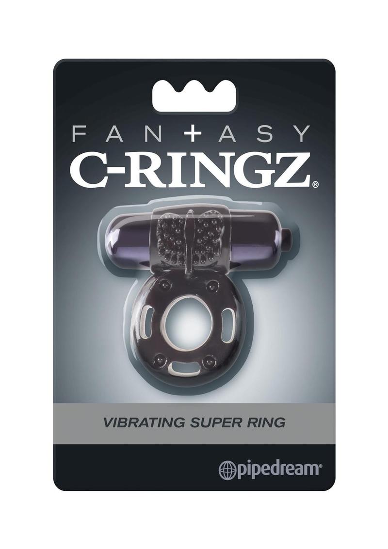 Fantasy C-Ringz Vibrating Super Cock Ring with Bullet - Black