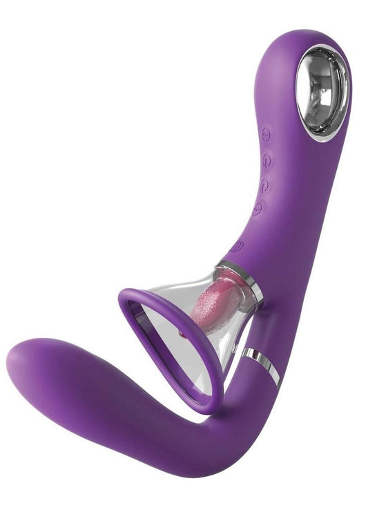 Fantasy For Her Ultimate Pleasure Pro Rechargeable Silicone Vibrator - Clear/Purple