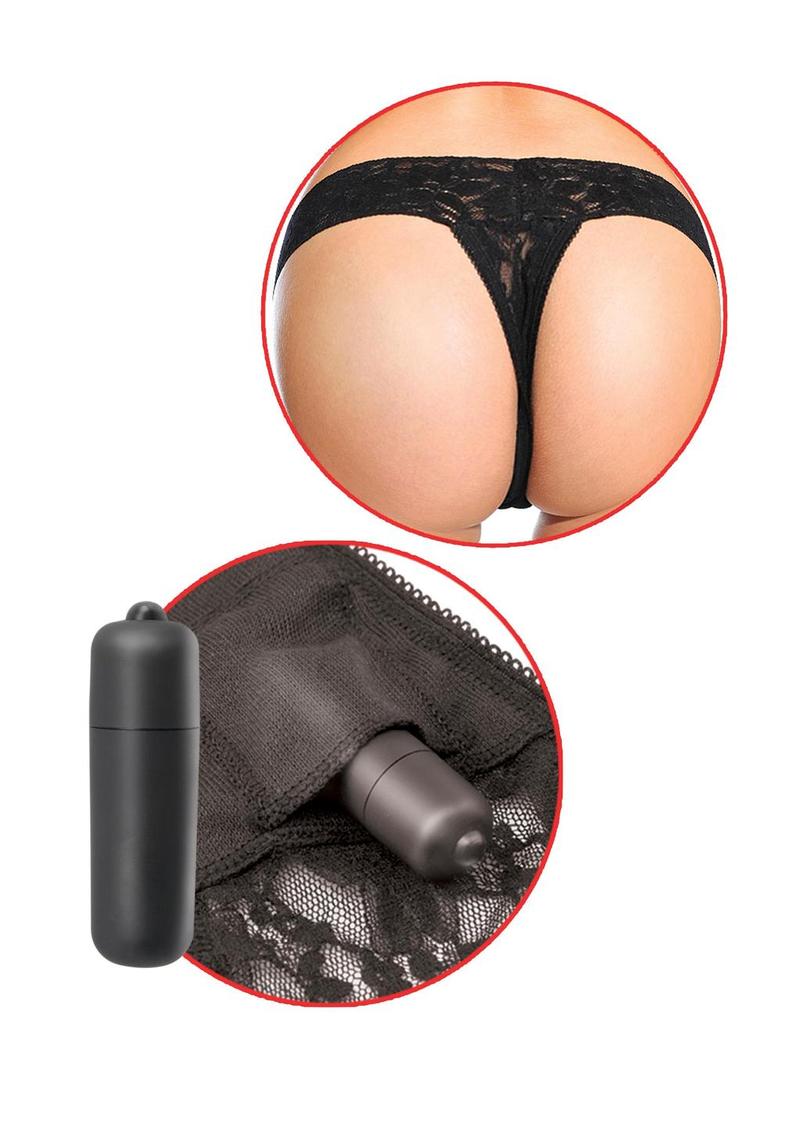 Fetish Fantasy Hanky Spank Me Panty Vibe - Black - Plus Size/Queen